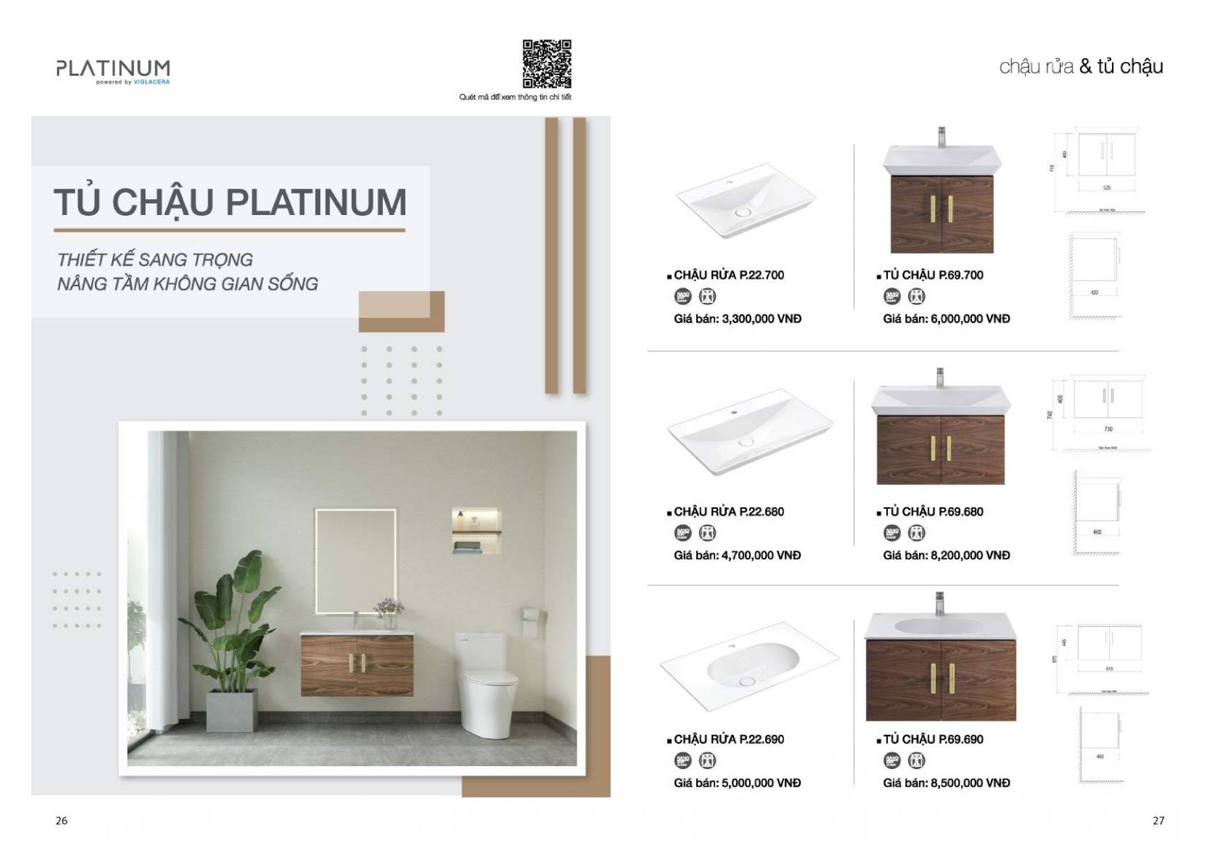 Thiết bị vệ sinh VIGLACERA PLATINUM Catalogue và Bảng giá mới nhất 2024 /Page 13